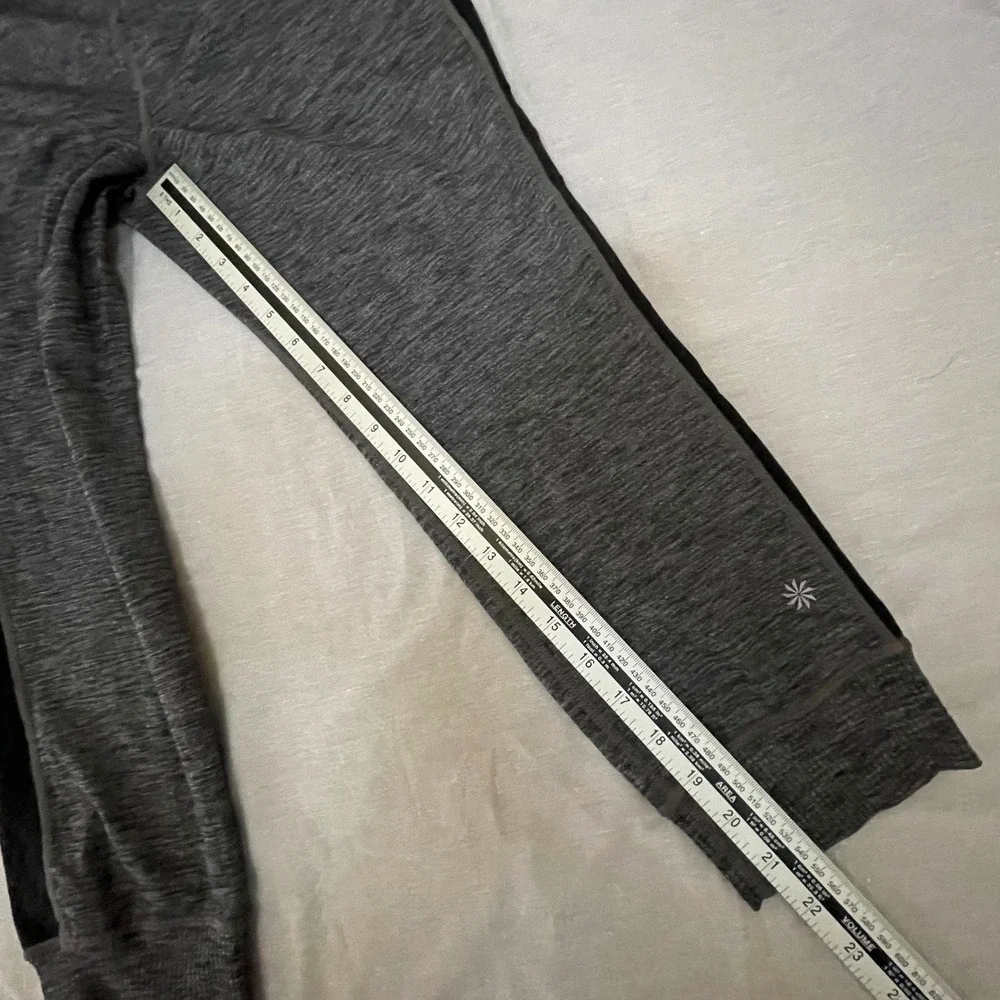 Athleta Girl Jogger Pants Gray‎ Black Panel XL 14 Pockets Stretchy Comfy